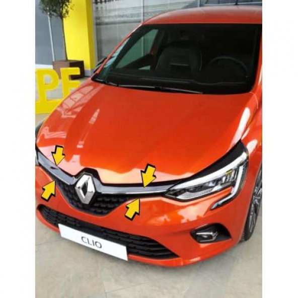 FAMS OTO AKSESUAR Renault Clio 5 HB Krom Ön Panjur 2 prç. 2019 ve üzeri P.ÇELİK