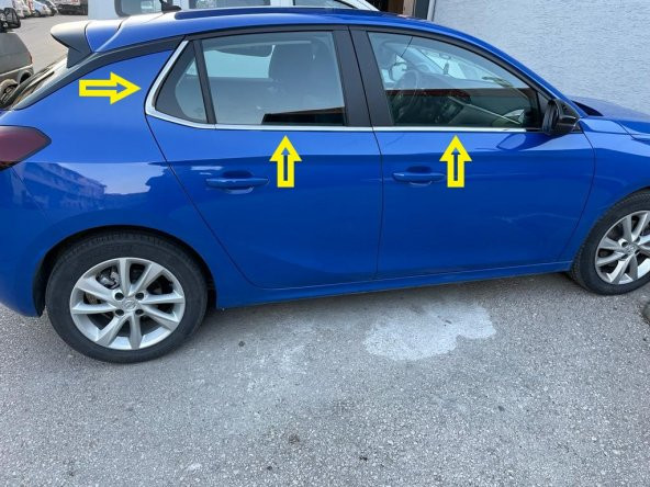 FAMS OTO AKSESUAR Opel Corsa F Krom Cam Çerçevesi 6 parça 2019 ve üzeri Paslanmaz Çelik