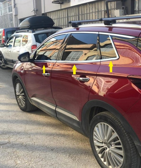 FAMS OTO AKSESUAR Opel Grandland X Krom Cam Alt Çıtası 6 Parça 2017 ve üzeri Paslanmaz Çelik - 3