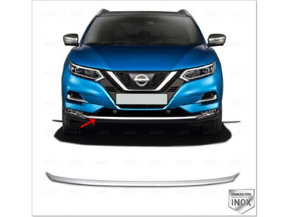 FAMS OTO AKSESUAR Nissan Qashqai Krom Ön Tampon Çıtası 2017 ve sonrası Paslanmaz Çelik ürün görseli