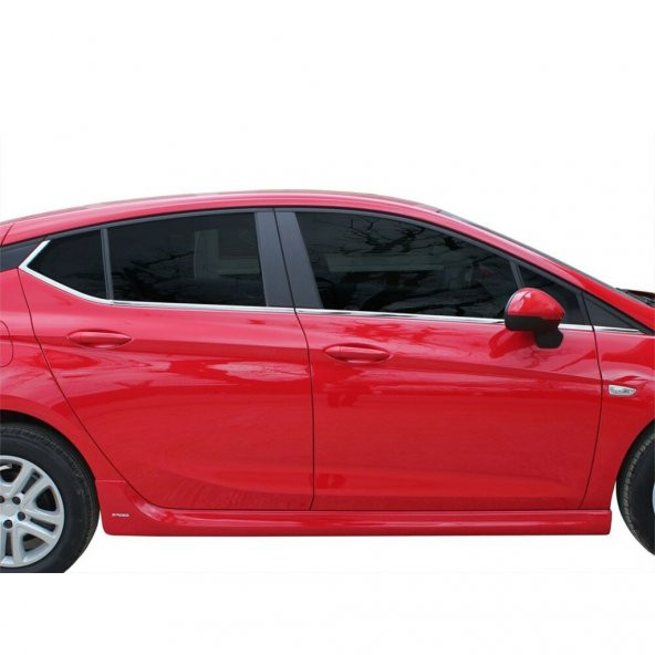 FAMS OTO AKSESUAR Opel Astra K HB Krom Cam Çıtası 8 prç. 2015 ve üzeri Paslanmaz Çelik