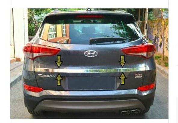 FAMS OTO AKSESUAR Hyundai Tucson Krom Bagaj Çıtası 2015-2019 Paslanmaz Çelik GENİŞ