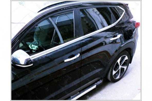 FAMS OTO AKSESUAR Hyundai Tucson Krom Cam Çıtası 6 prç. 2015-2019 arası Paslanmaz Çelik - 2