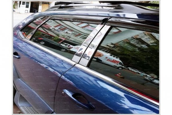 FAMS OTO AKSESUAR Hyundai Tucson Krom Cam Çıtası 4 prç. 2004-2010 Paslanmaz Çelik - 4