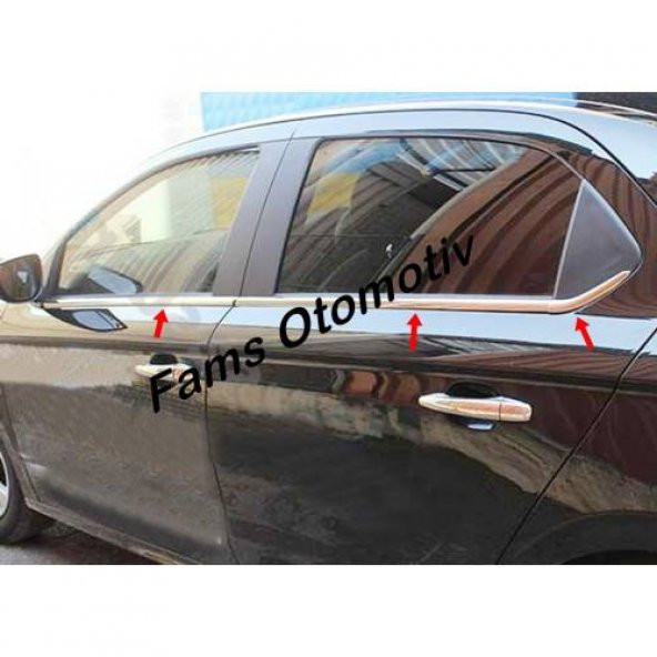 FAMS OTO AKSESUAR Peugeot 301 Krom Cam Çıtası 6 parça 2012 ve üzeri P.ÇELİK