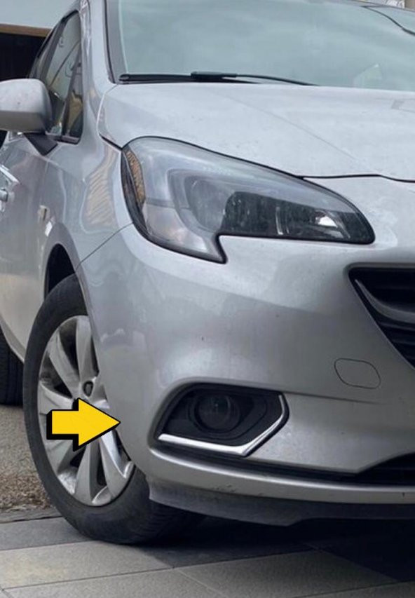 FAMS OTO AKSESUAR Opel Corsa E Krom Sis Farı Çerçevesi 2 prç.  2015 ve üzeri PASLANMAZ ÇELİK ürün görseli