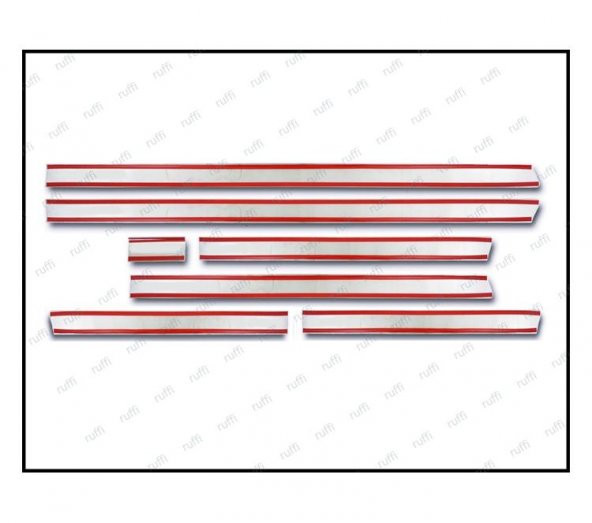 FAMS OTO AKSESUAR VW T5 Multivan Krom Yan Kapı Çıtası 7 prç 2004-2015 P.ÇELİK (UZUN ŞASE) - 3