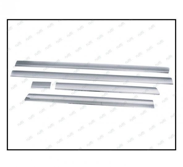 FAMS OTO AKSESUAR VW T5 Caravelle Krom Yan Kapı Çıtası 5 prç 2004-2015 P.ÇELİK (KISA ŞASE) - 2