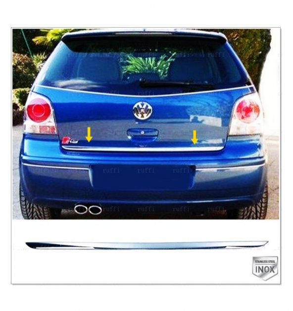 FAMS OTO AKSESUAR VW Polo Krom Bagaj Alt Çıtası 2005-2009 Arası P.Çelik