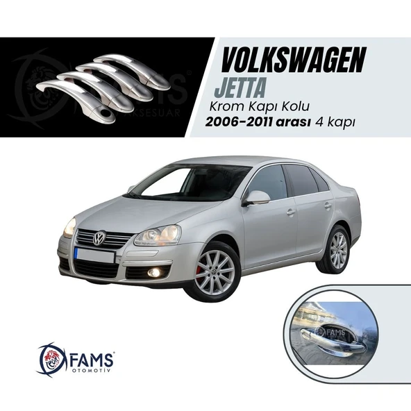 FAMS OTO AKSESUAR VW Jetta Krom Kapı Kolu 4 Kapı 2006-2011 arası P. Çelik ürün görseli