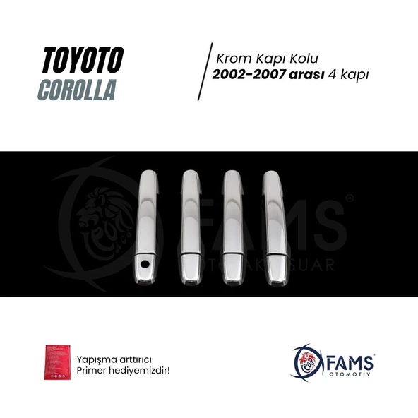 FAMS OTO AKSESUAR Toyota Corolla Krom Kapı Kolu 4 Kapı 2002-2007 P. Çelik - Resim 3