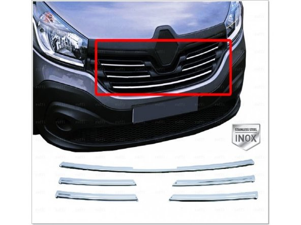 FAMS OTO AKSESUAR Renault Trafic Krom Ön Panjur 5 prç. 2015 ve üzeri P. Çelik