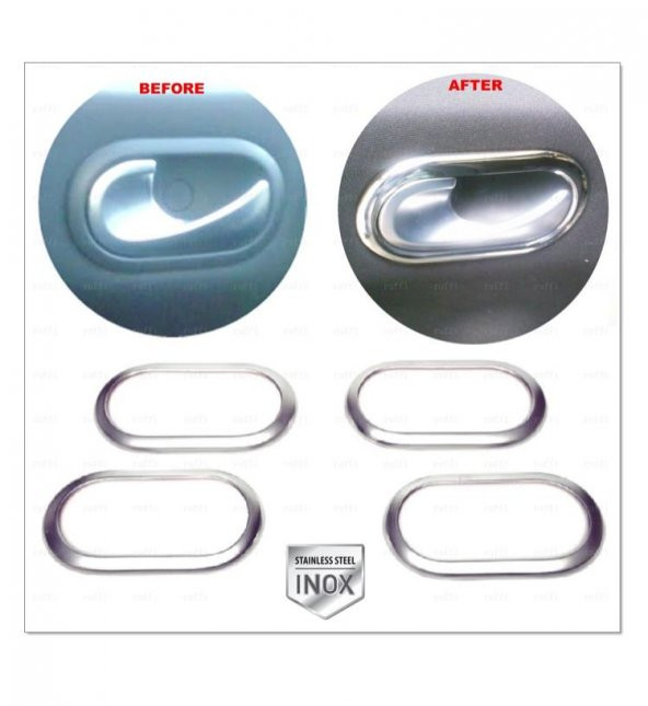 FAMS OTO AKSESUAR Renault Modus Krom İç Kapı Kolu Çerçeve 4 kapı 2005 Üzeri P.Çelik ürün görseli