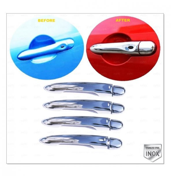 FAMS OTO AKSESUAR Renault Megane 3 Krom Kapı Kolu Seti 4 kapı 2008-2016 P. Çelik ürün görseli