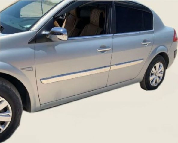 FAMS OTO AKSESUAR Renault Megane 2 Krom Yan Kapı Çıtası 4 prç. 2002-2009 arası P.Çelik (GENİŞ-UZUN)