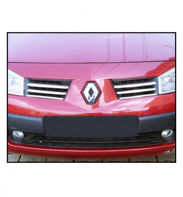 FAMS OTO AKSESUAR Renault Megane 2 Krom Ön Panjur 6 prç. 2002-2006 Arası P. Çelik - Resim 2