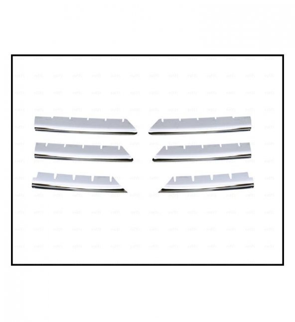 FAMS OTO AKSESUAR Renault Megane 2 Krom Ön Panjur 6 prç. 2002-2006 Arası P. Çelik - Resim 3