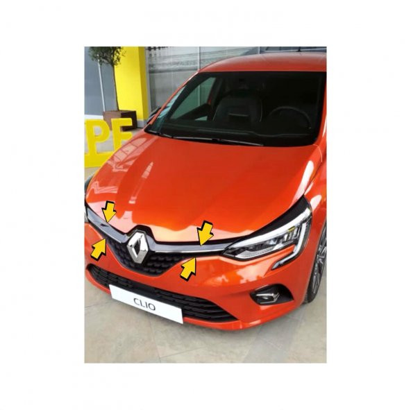 FAMS OTO AKSESUAR Renault Clio 5HB Krom Ön Panjur 2 prç. 2019 ve üzeri P.ÇELİK - 1