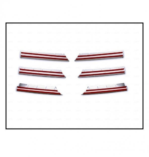 FAMS OTO AKSESUAR Renault Megane 2 Krom Ön Panjur 6 prç. 2002-2006 Arası P. Çelik - Resim 4