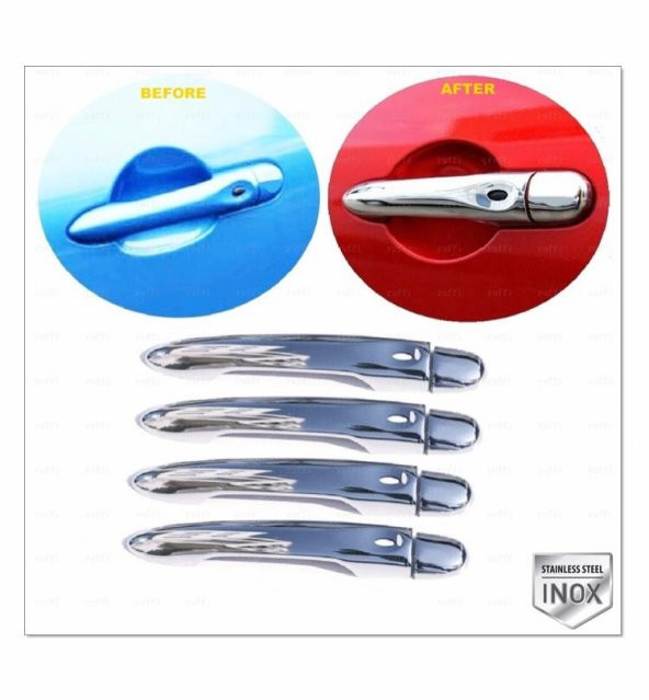 FAMS OTO AKSESUAR Renault Fluence Krom Kapı Kolu 4 kapı 2010 Üzeri (4 KOL SENSÖRLÜ) P.ÇELİK ürün görseli