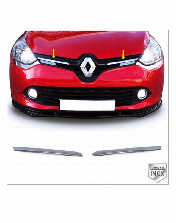 FAMS OTO AKSESUAR Renault Clio 4 Krom Ön Panjur 2 prç.  2012-2018 P.ÇELİK ürün görseli