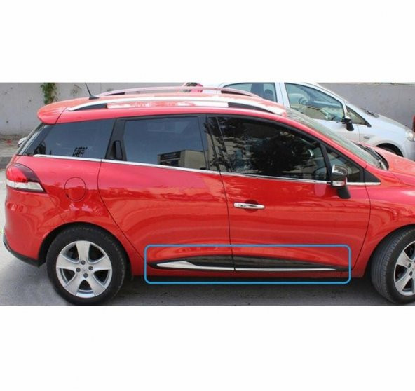 FAMS OTO AKSESUAR Renault Clio 4 GRANDTOUR Krom Yan Kapı Çıtası 4 kapı 2012 ve üzeri  P.ÇELİK - 2