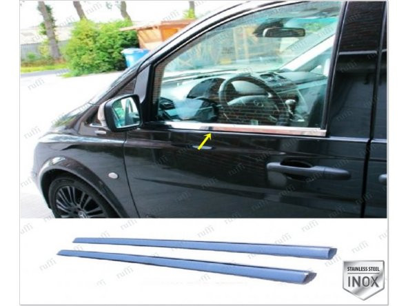 FAMS OTO AKSESUAR M. Benz Vito W639 Krom Cam Çıtası 2 parça  2003-2014 arası Paslanmaz Çelik