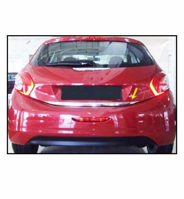 FAMS OTO AKSESUAR Peugeot 208 Krom Bagaj Alt Çıtası 2012 Üzeri P.Çelik - 2