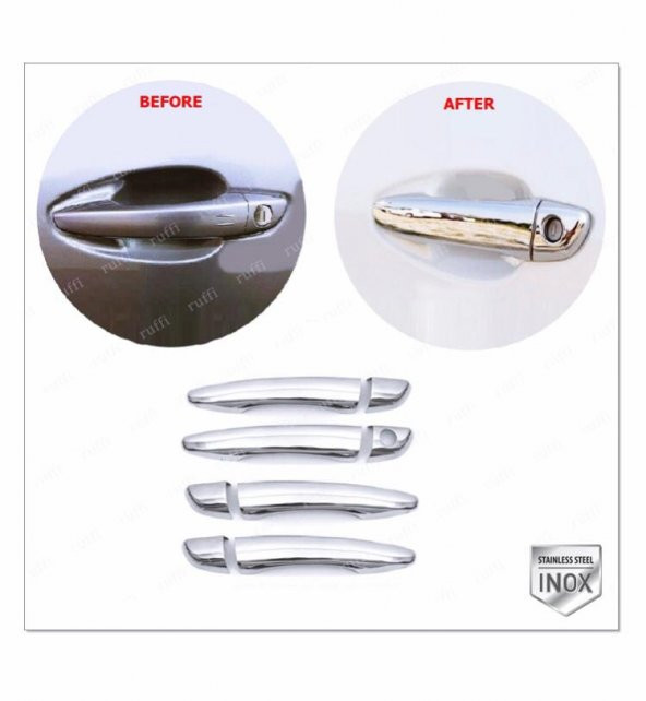 FAMS OTO AKSESUAR Peugeot 3008  Krom Kapı Kolu 4 kapı 2016 üzeri P.Çelik ürün görseli