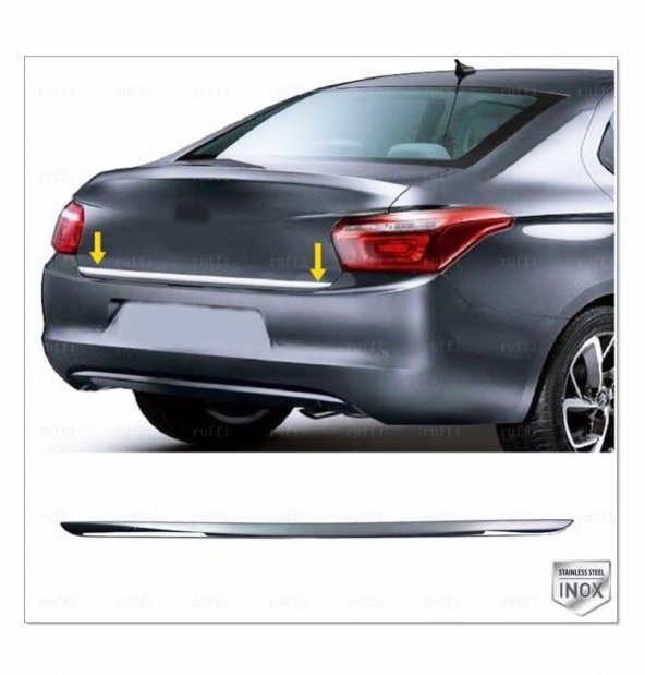 FAMS OTO AKSESUAR Peugeot 301 Krom Bagaj Alt Çıtası 2012 Üzeri P.Çelik