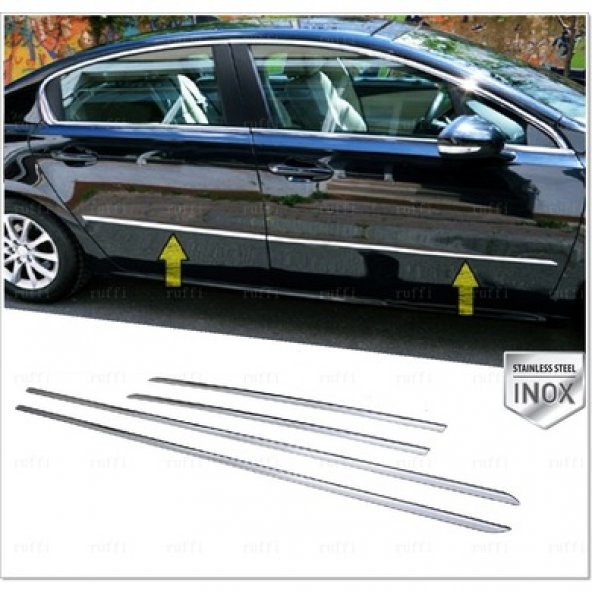 FAMS OTO AKSESUAR Peugeot 508 Krom Yan Kapı Çıtası 4 kapı 2010-2018 Arası P.Çelik