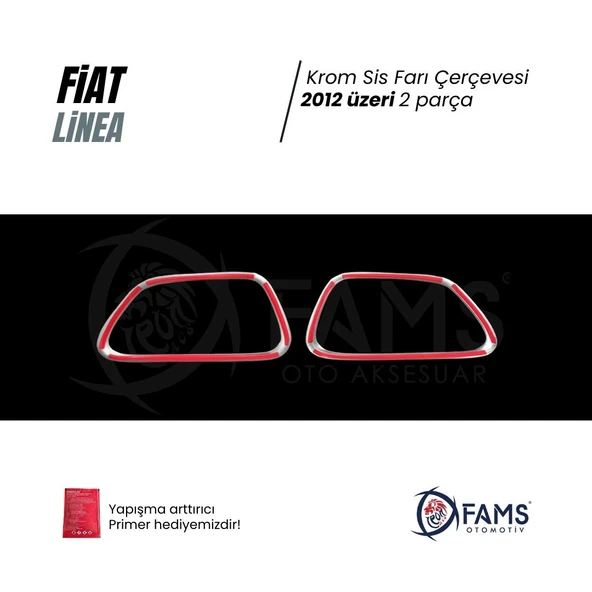 FAMS OTO AKSESUAR Fiat Linea Krom Sis Farı Çerçevesi 2 prç. 2012 ve üzeri P.ÇELİK - Resim 3