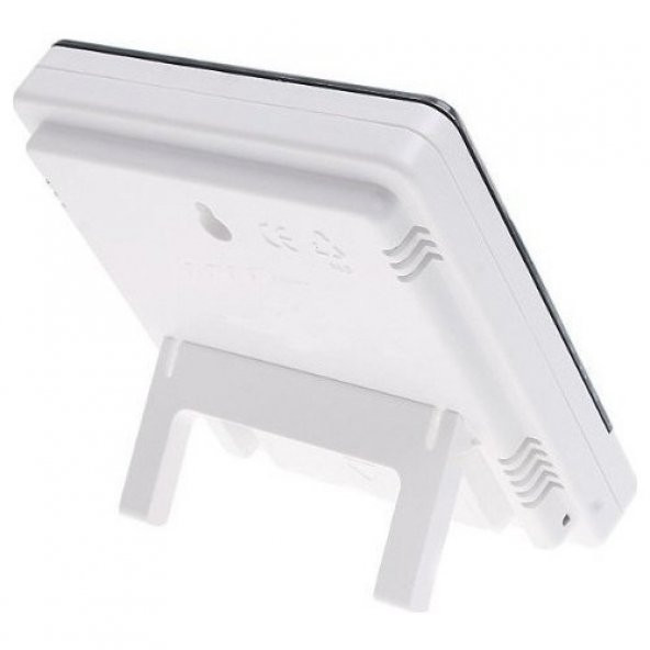 Dijital Termometre Isı Nem Ölçer Oda Sıcaklık Alarmlı Masa Saati - 4