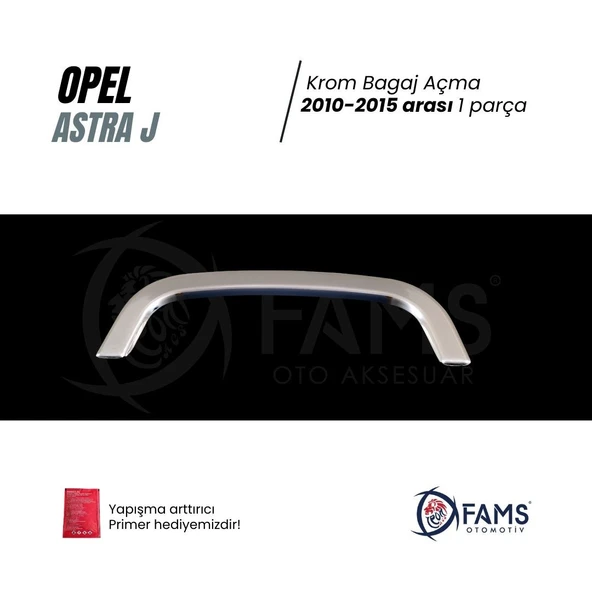 FAMS OTO AKSESUAR Opel Astra J HB Krom Bagaj Açma 2009-2015 P. Çelik - Resim 2