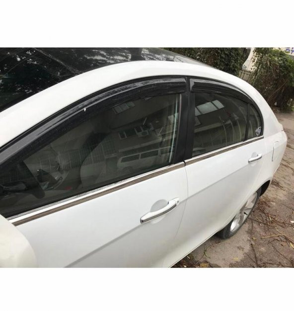 FAMS OTO AKSESUAR Geely Emgrand  HB/SEDAN Krom Cam Çıtası 4 prç. 2011-2013 arası Paslanmaz Çelik - 3
