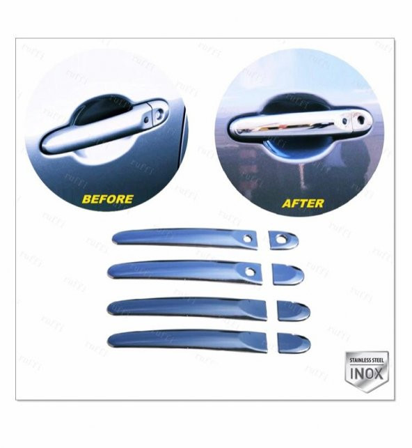 FAMS OTO AKSESUAR Nissan NOTE Krom Kapı Kolu 4 kapı 2013 üzeri (Sensörlü) P.ÇELİK ürün görseli