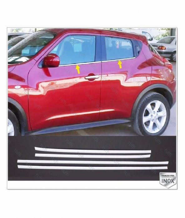 FAMS OTO AKSESUAR Nissan Juke Krom Cam Çıtası 4 prç. 2010 Üzeri P. Çelik