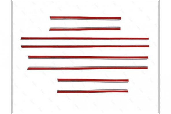 FAMS OTO AKSESUAR Mitsubishi Outlander Krom Cam Çıtası 8 parça 2006-2012 arası Paslanmaz Çelik - 7