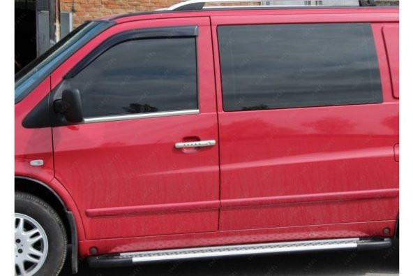 FAMS OTO AKSESUAR Mercedes Vito W638 Krom Cam Çıtası 2 parça 1996-2003 arası Paslanmaz Çelik - 2