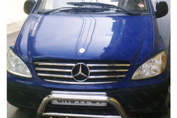 FAMS OTO AKSESUAR Mercedes Vito W639 Krom Ön Panjur 7 parça 2003-2010 Paslanmaz Çelik - 3