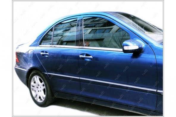 FAMS OTO AKSESUAR Mercedes W211 Krom Cam Çıtası 4 parça 2002-2009 arası Paslanmaz Çelik - 2