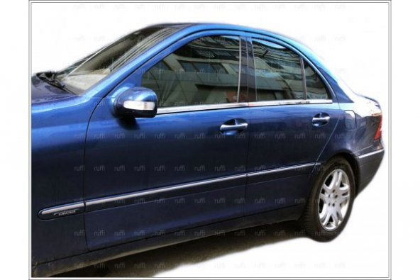 FAMS OTO AKSESUAR Mercedes W211 Krom Cam Çıtası 4 parça 2002-2009 arası Paslanmaz Çelik - 4