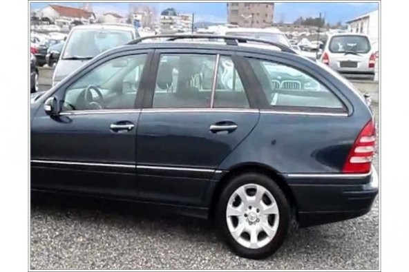 FAMS OTO AKSESUAR Mercedes W203 Krom Cam Çıtası 6 parça 2000-2007 arası Paslanmaz Çelik (SW) - 2