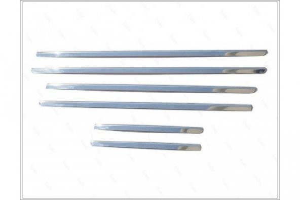 FAMS OTO AKSESUAR Mercedes W203 Krom Cam Çıtası 6 parça 2000-2007 arası Paslanmaz Çelik (SW) - 3