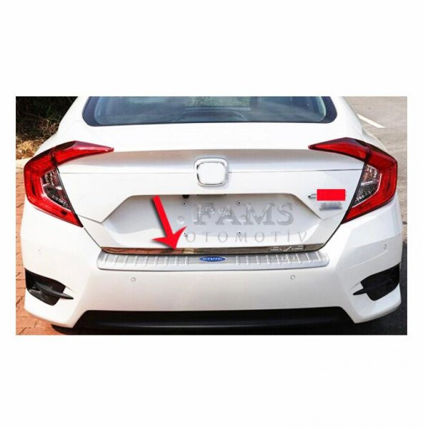 FAMS OTO AKSESUAR Honda Civic Krom  Bagaj Alt  Çıtası 2012 Üzeri P. Çelik