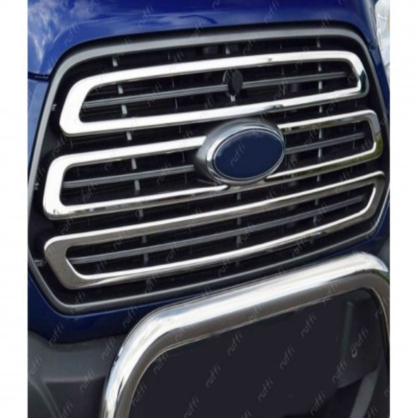 FAMS OTO AKSESUAR Ford Transit Krom Ön Panjur 3 parça 2014 ve üzeri Paslanmaz Çelik - 2