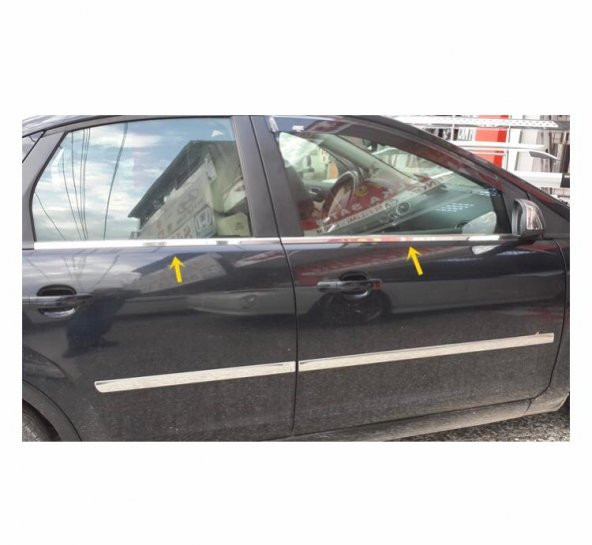 FAMS OTO AKSESUAR Ford Focus 2 HB Krom Cam Çıtası 4 prç. 2005-2011 Paslanmaz Çelik