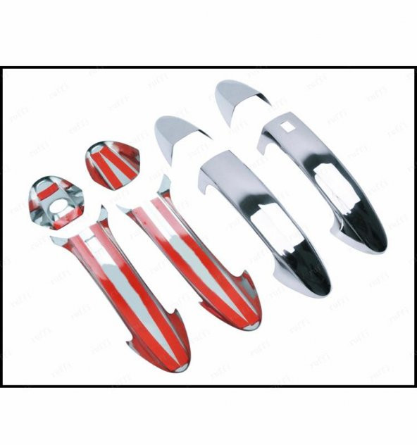 FAMS OTO AKSESUAR Ford Fiesta Krom Kapı Kolu 4 Kapı 2008-2017 P. Çelik (Sensörlü) - Resim 3