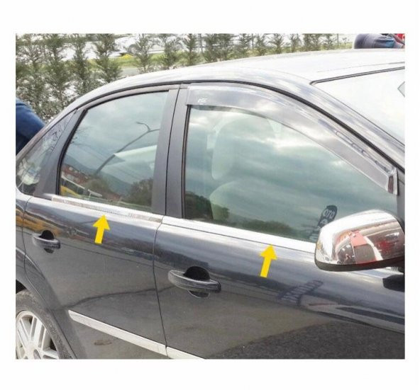 FAMS OTO AKSESUAR Ford Focus 2 HB Krom Cam Çıtası 4 prç. 2005-2011 Paslanmaz Çelik - 2