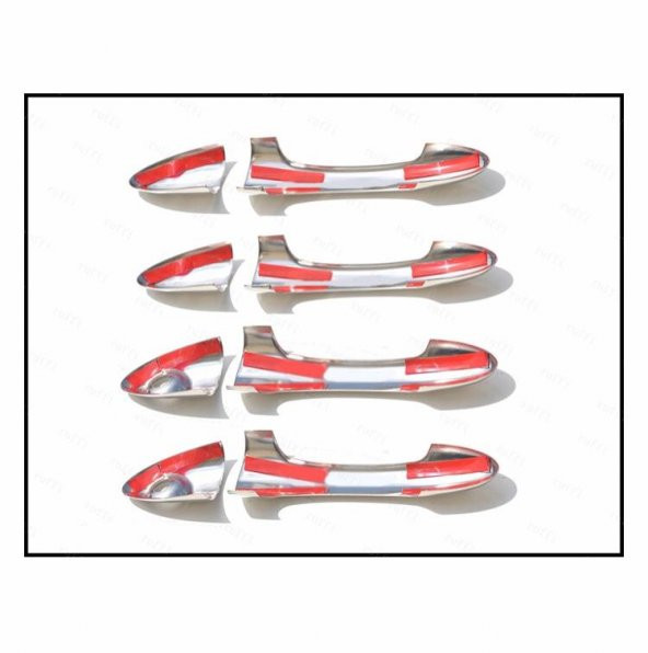 FAMS OTO AKSESUAR Ford Focus 1 Krom Kapı Kolu 4 kapı 1998-2005 P.Çelik (Çift Delik) - Resim 3